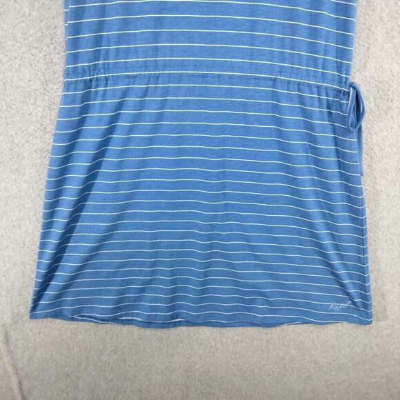 Kuhl Tank Dress Womens Size L Blue White Striped Tie Waist Scoop Neck - Picture 4 of 11